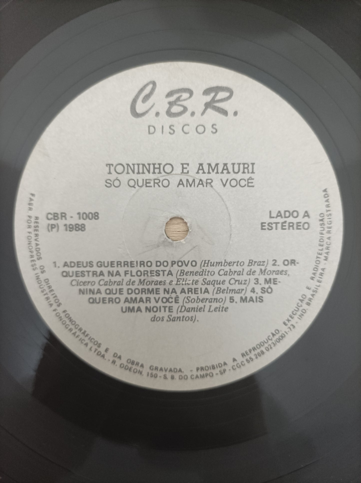Lp Vinil Toninho e Amaurí Só quero amar você