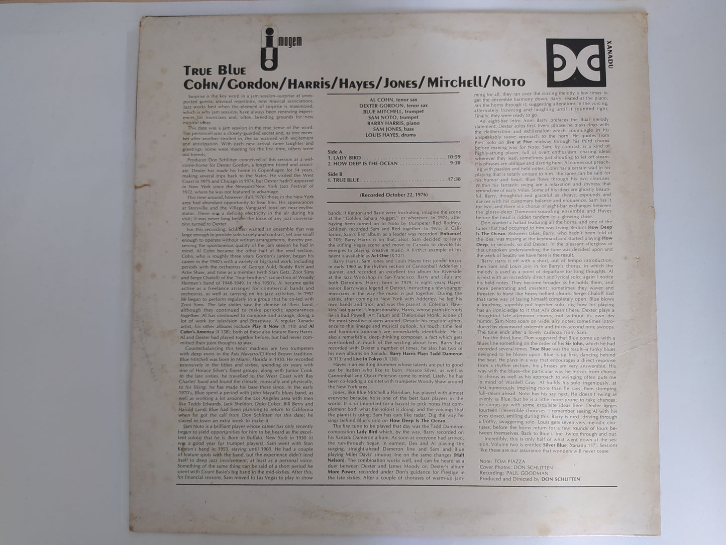 Lp Vinil Cohn, Gordon, Harris, Hayes, Jones... True Blue