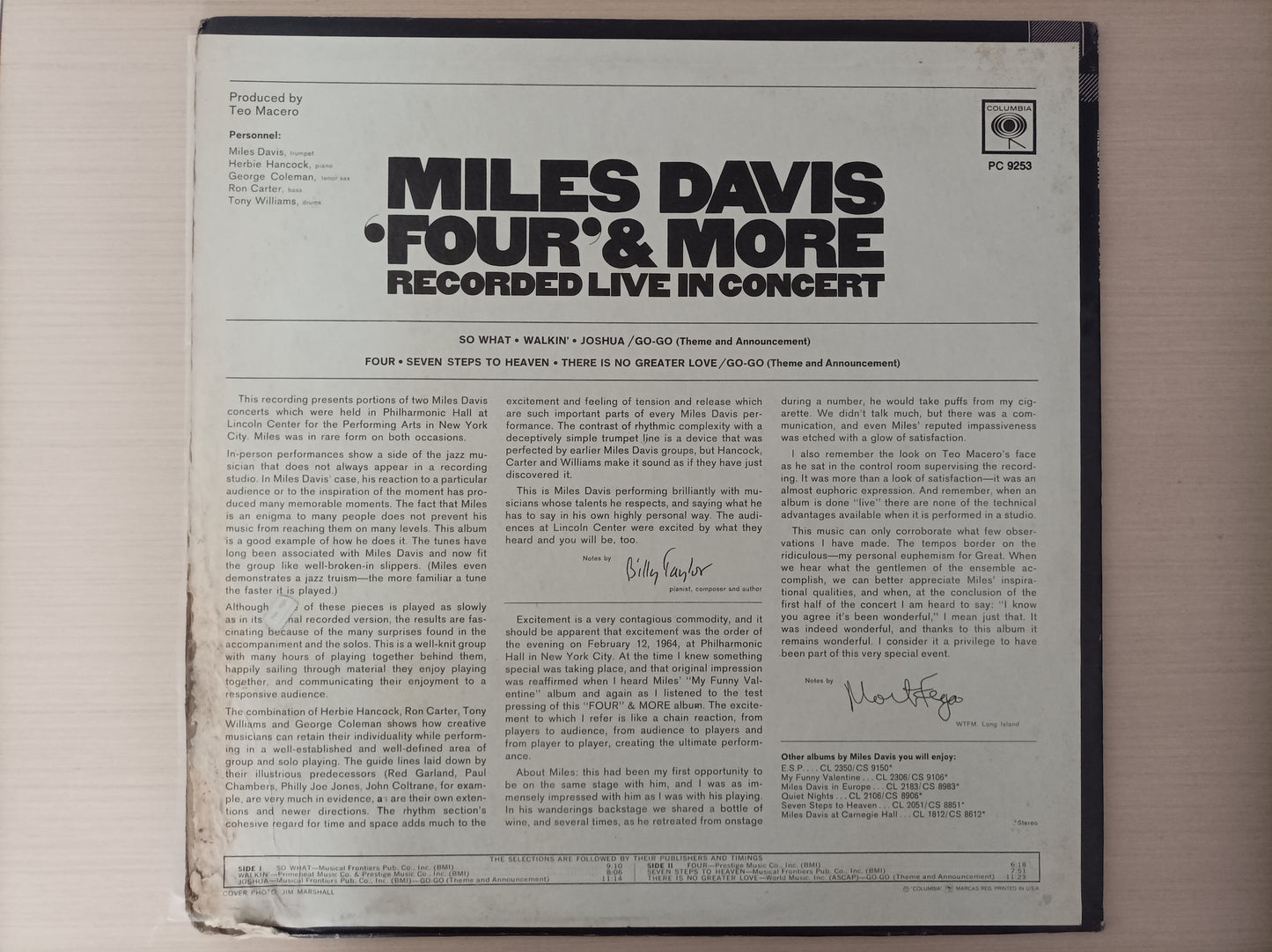 Lp Vinil Miles Davis Four & More Recorded Live Importado
