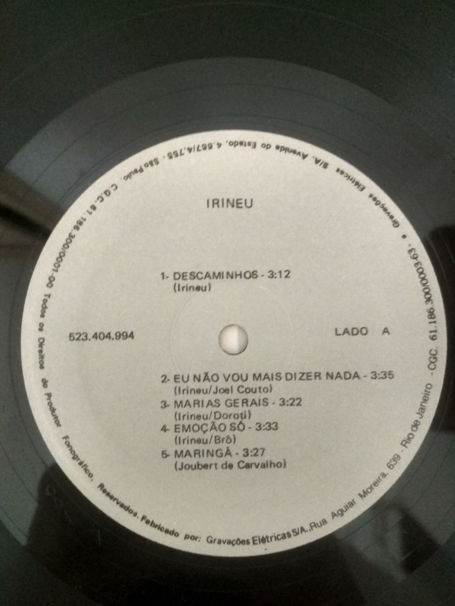 Lp Vinil Irineu Eu