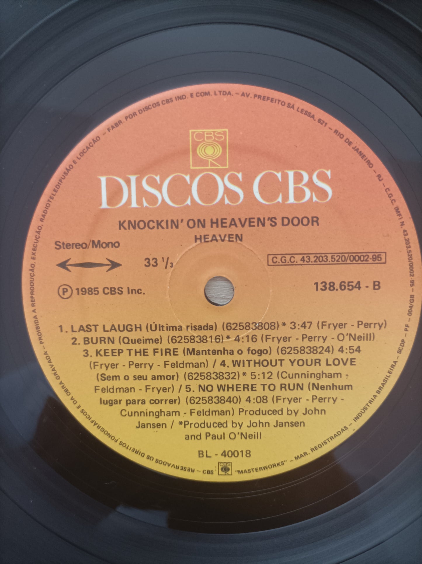 Lp Vinil Heaven Knockin' On Heaven's Door Com encarte