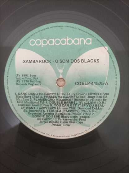 Lp Vinil Sambarock O Som dos Blacks