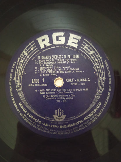 Lp Vinil Pat Boone Os Grandes Sucessos De