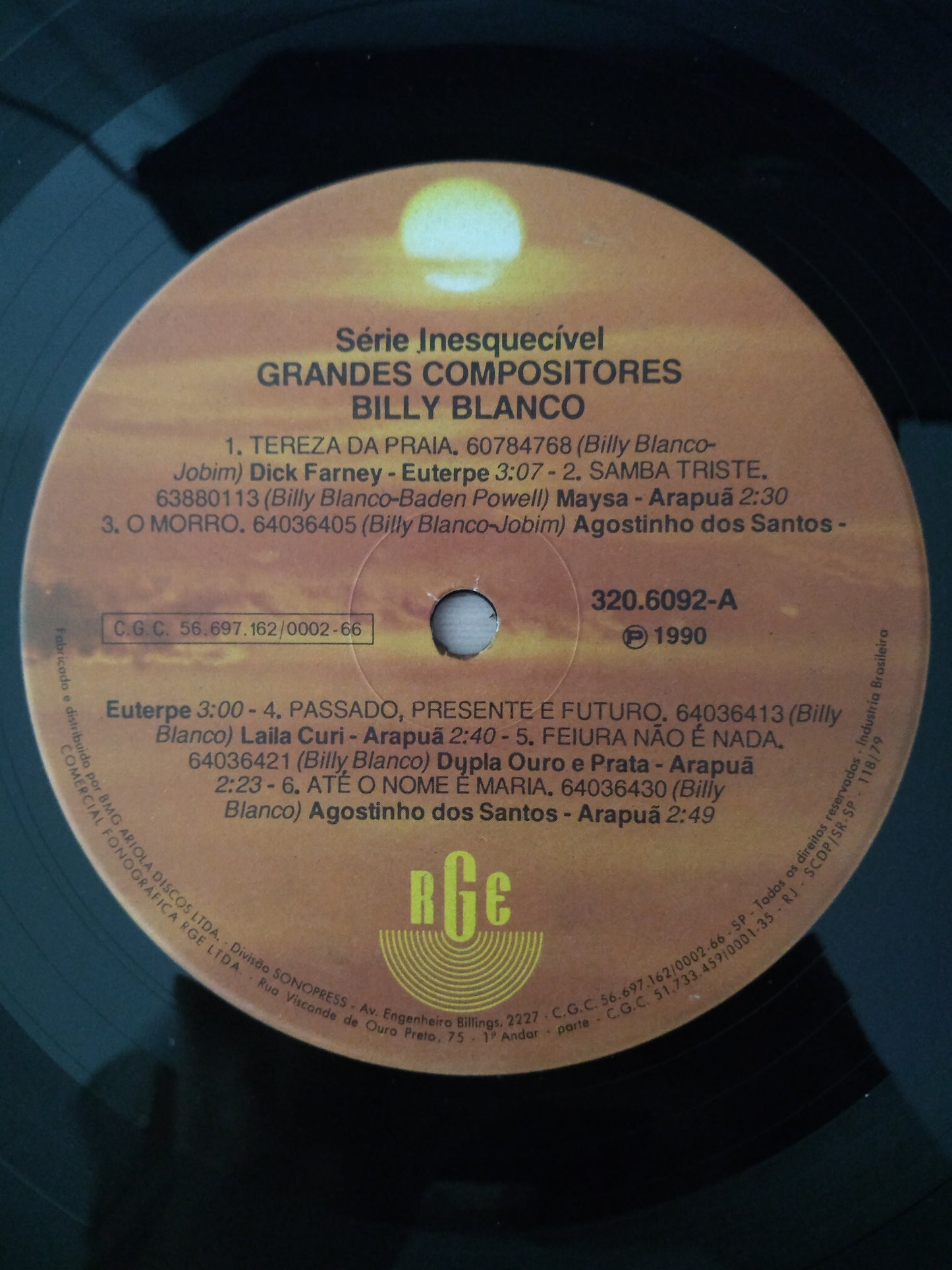 Lp Vinil Billy Franco Série Inesquecível Compositores