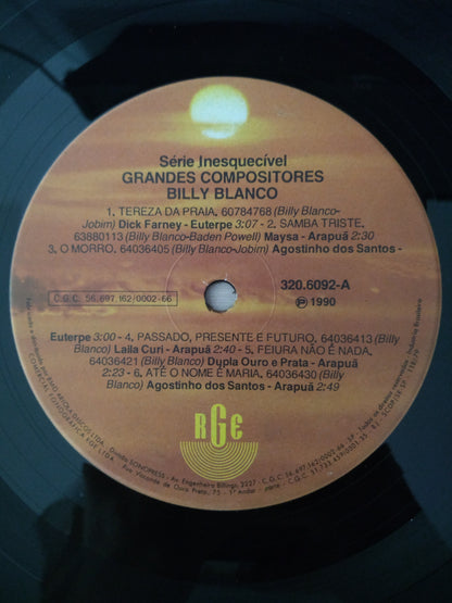 Lp Vinil Billy Franco Série Inesquecível Compositores