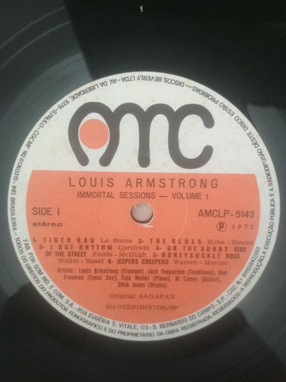 Lp Vinil Louis Armstrong Immortal Sessions