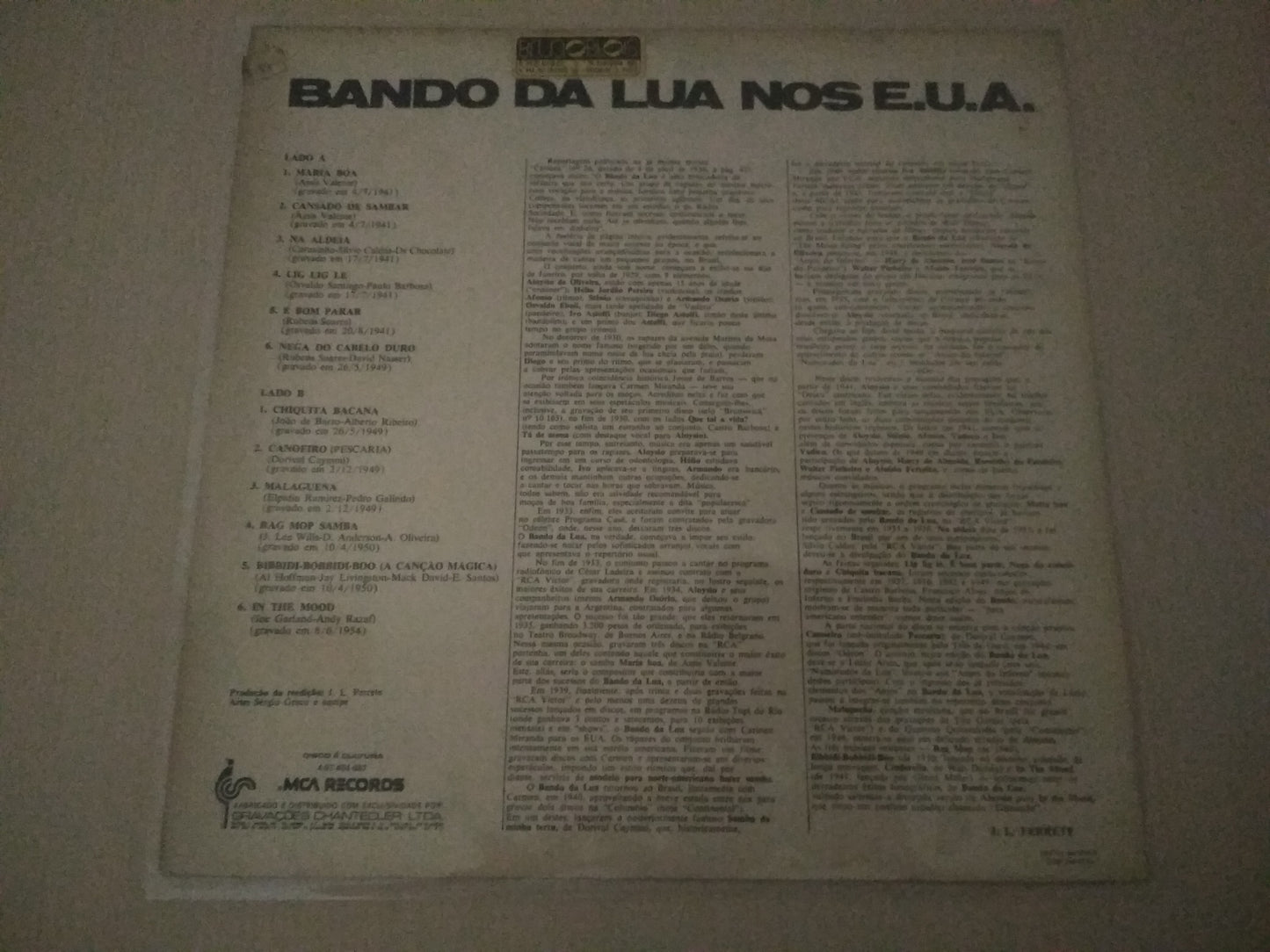 Lp Vinil Bando Da Lua Nos Eua