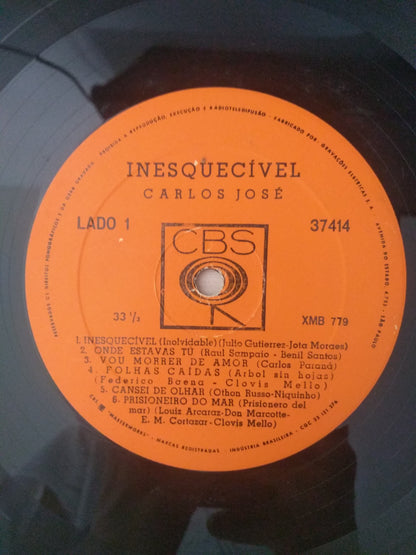Lp Vinil Carlos José Inesquecível