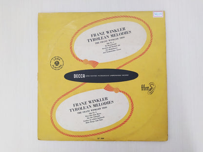 Lp Vinil Franz Winkler Tyrolean Melodies