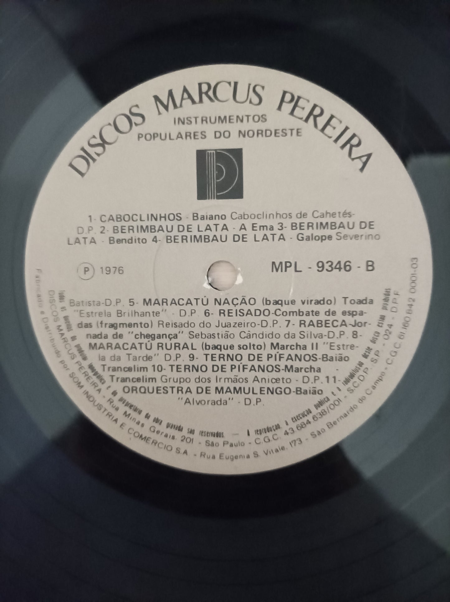 Lp Vinil Instrumentos Populares do Nordeste