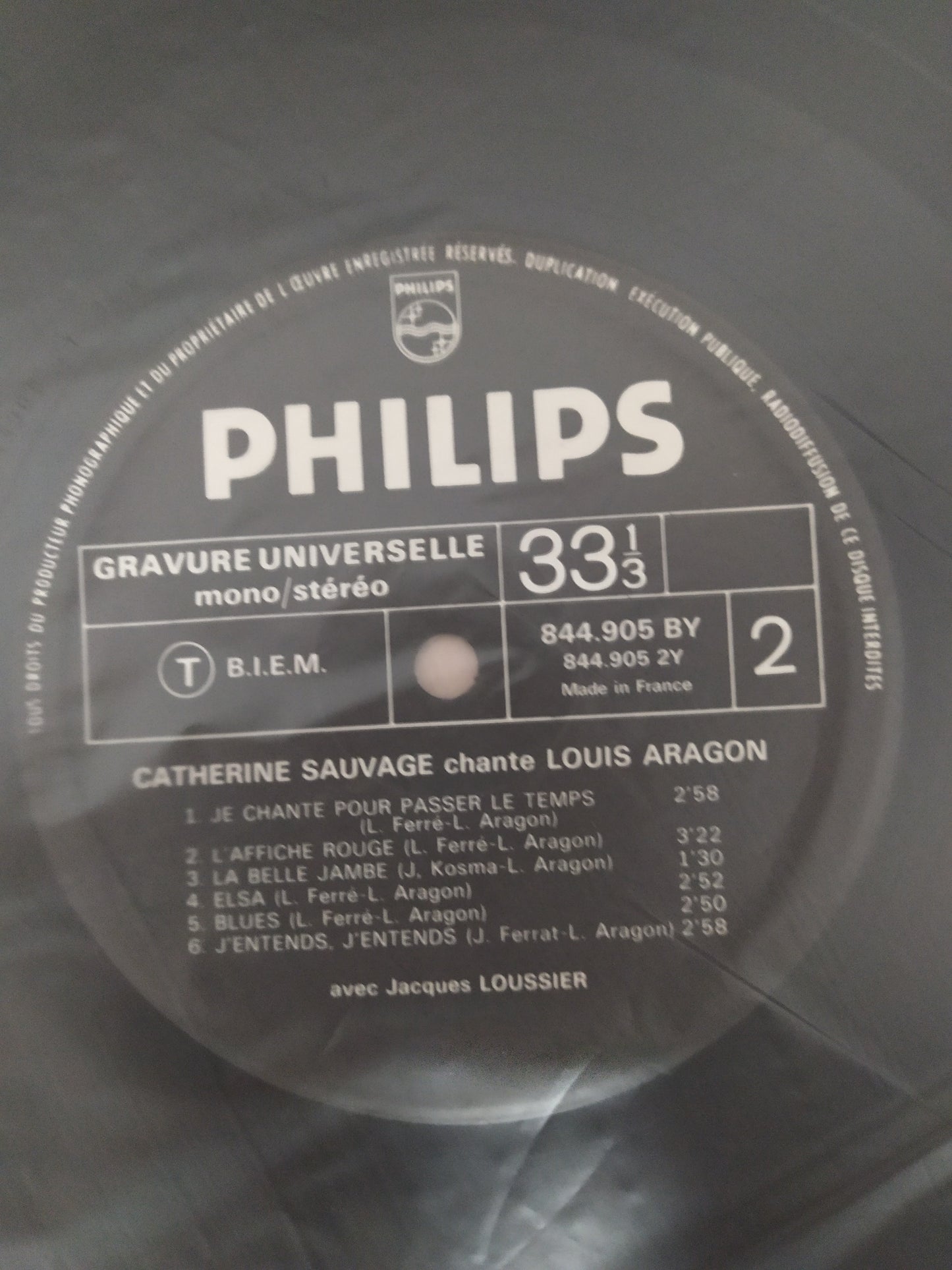 Lp Vinil Catherine Sauvage Chante Louis Aragon