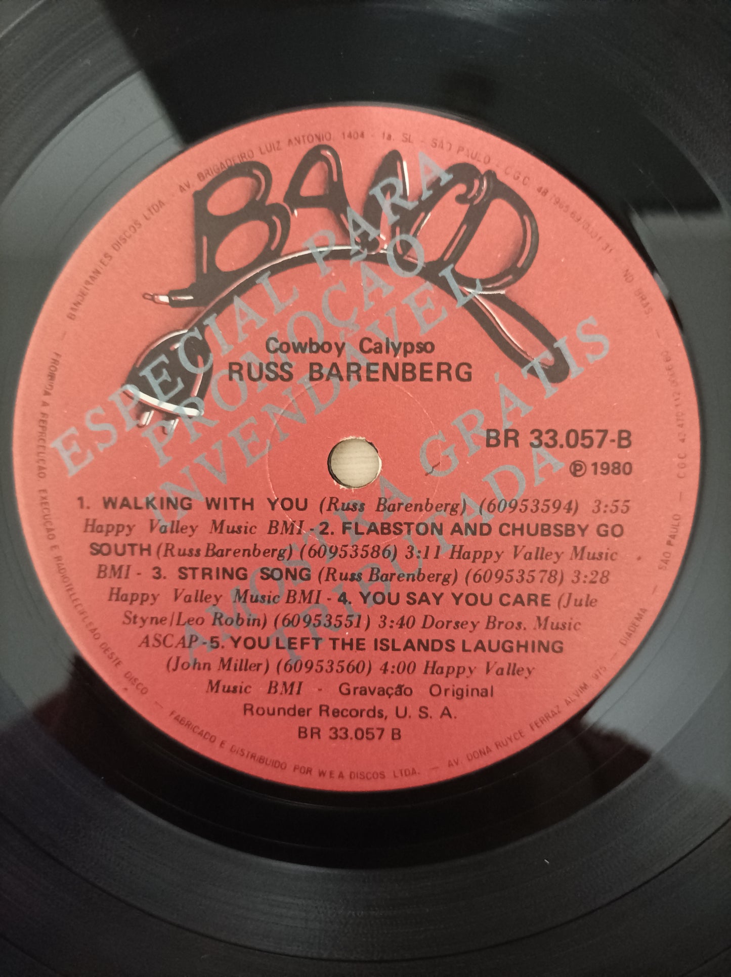 Lp Vinil Russ Barenberg Cowboy Calypso