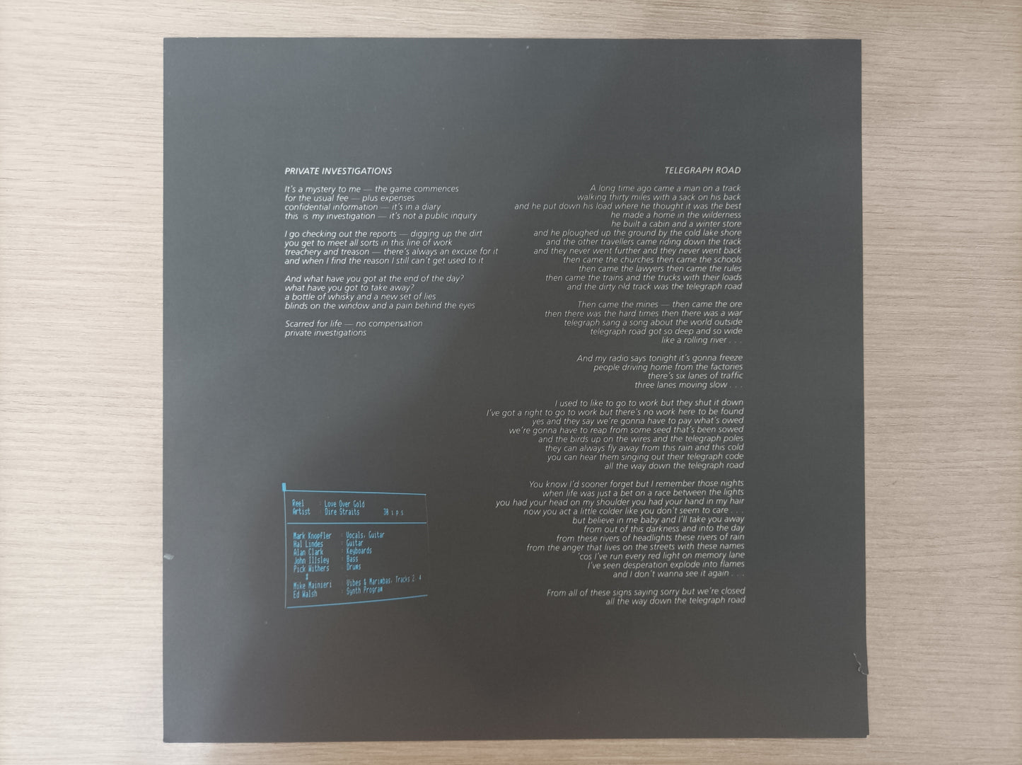 Lp Vinil Dire Straits Love Over Gold Com encarte