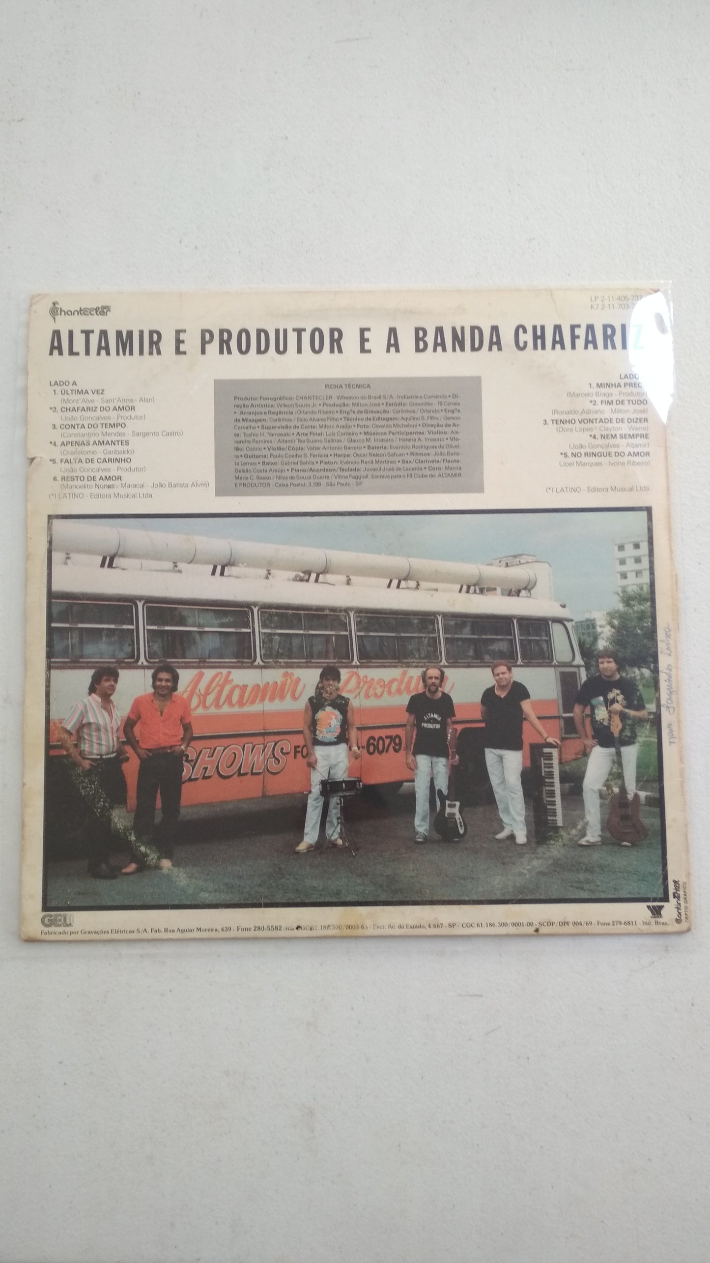 Lp Vinil Altamir E Produtor Chafariz De Amor