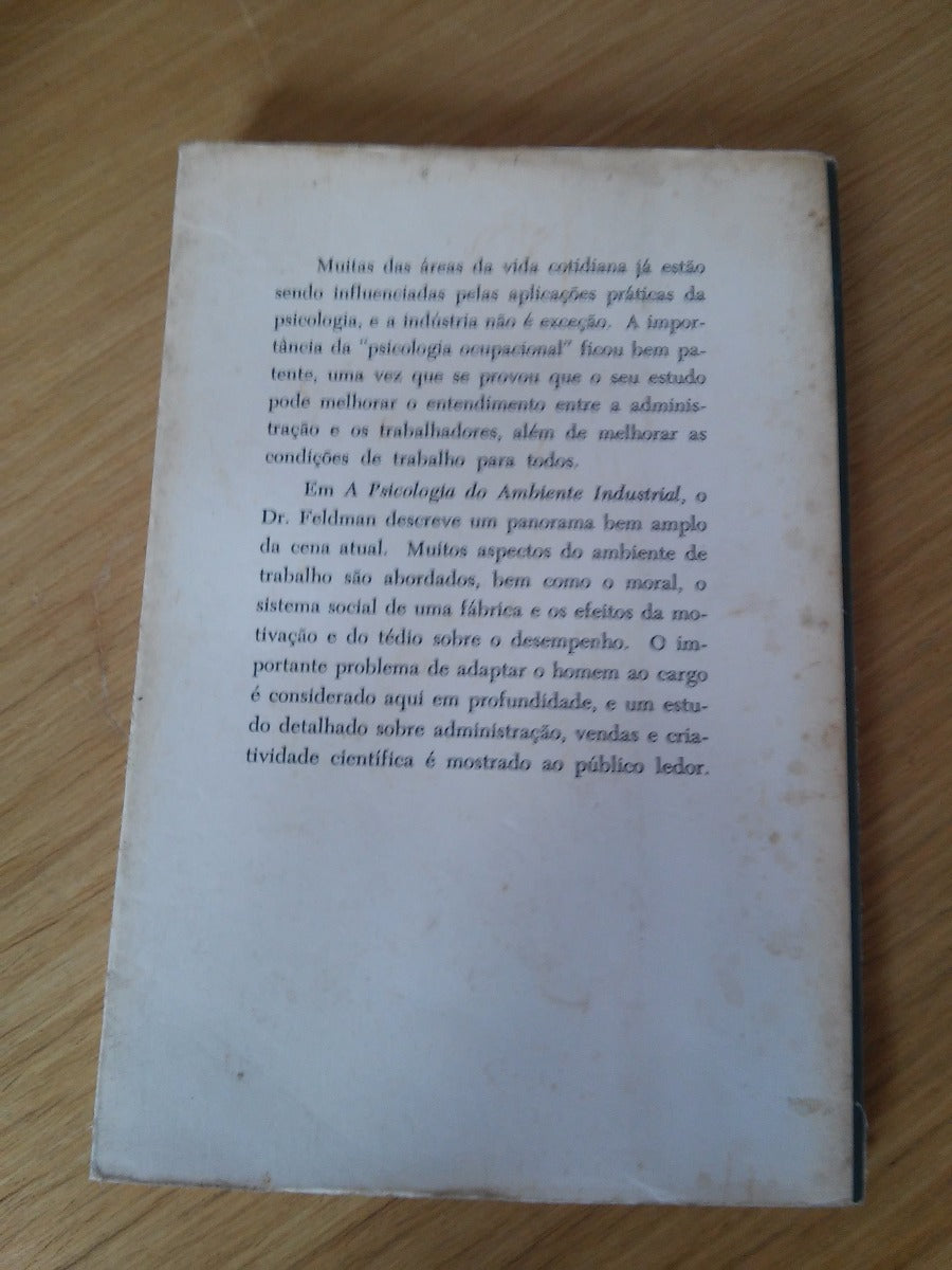 Livro Psicologia Do Ambiente Industrial