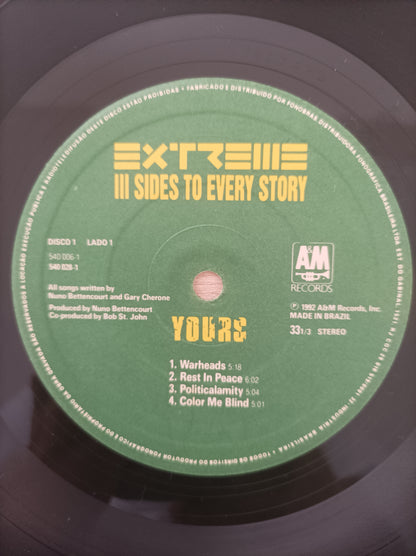 Lp Vinil Extreme III Sides to Every Story Duplo Com encarte