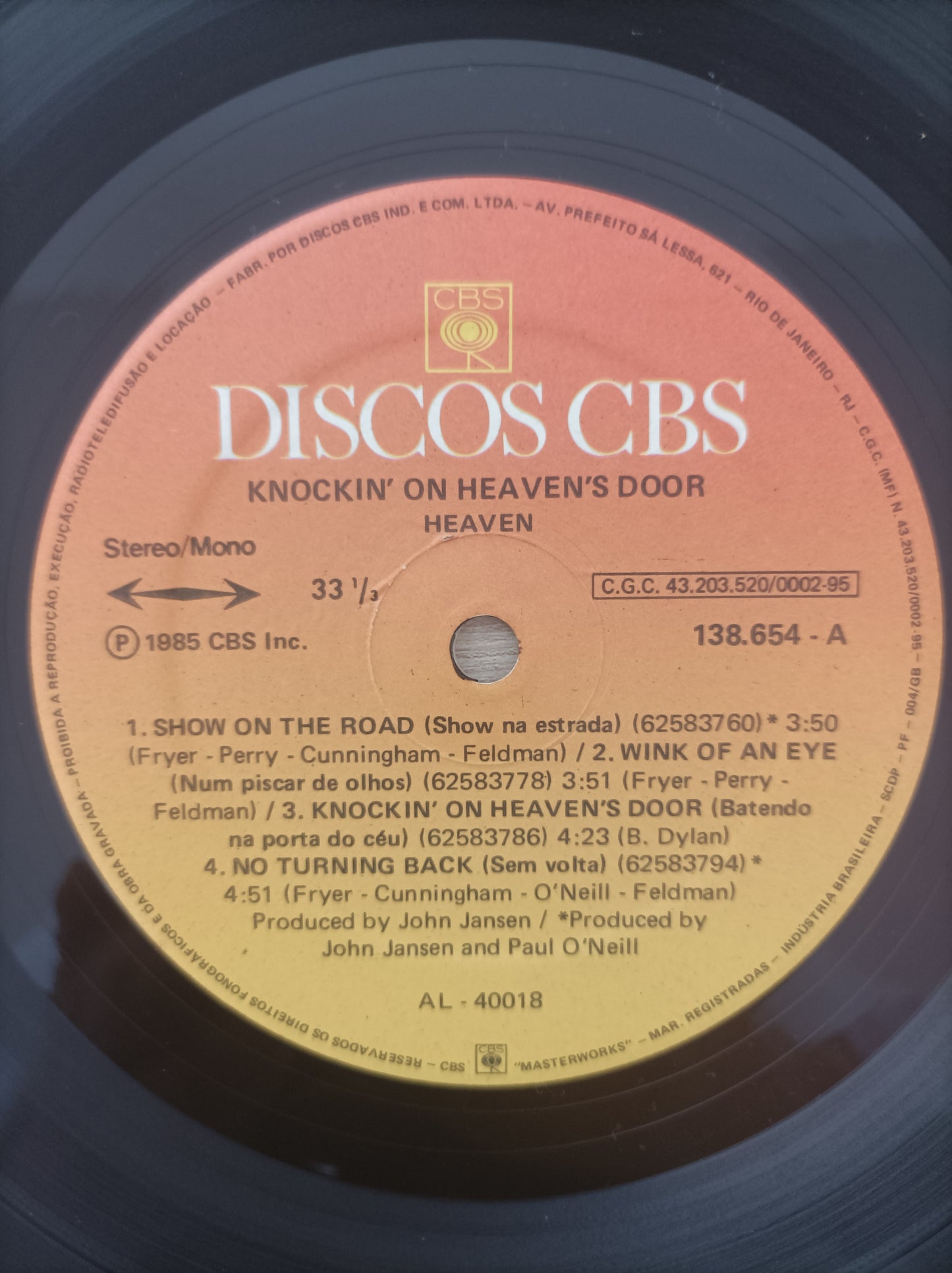 Lp Vinil Heaven Knockin' On Heaven's Door Com encarte