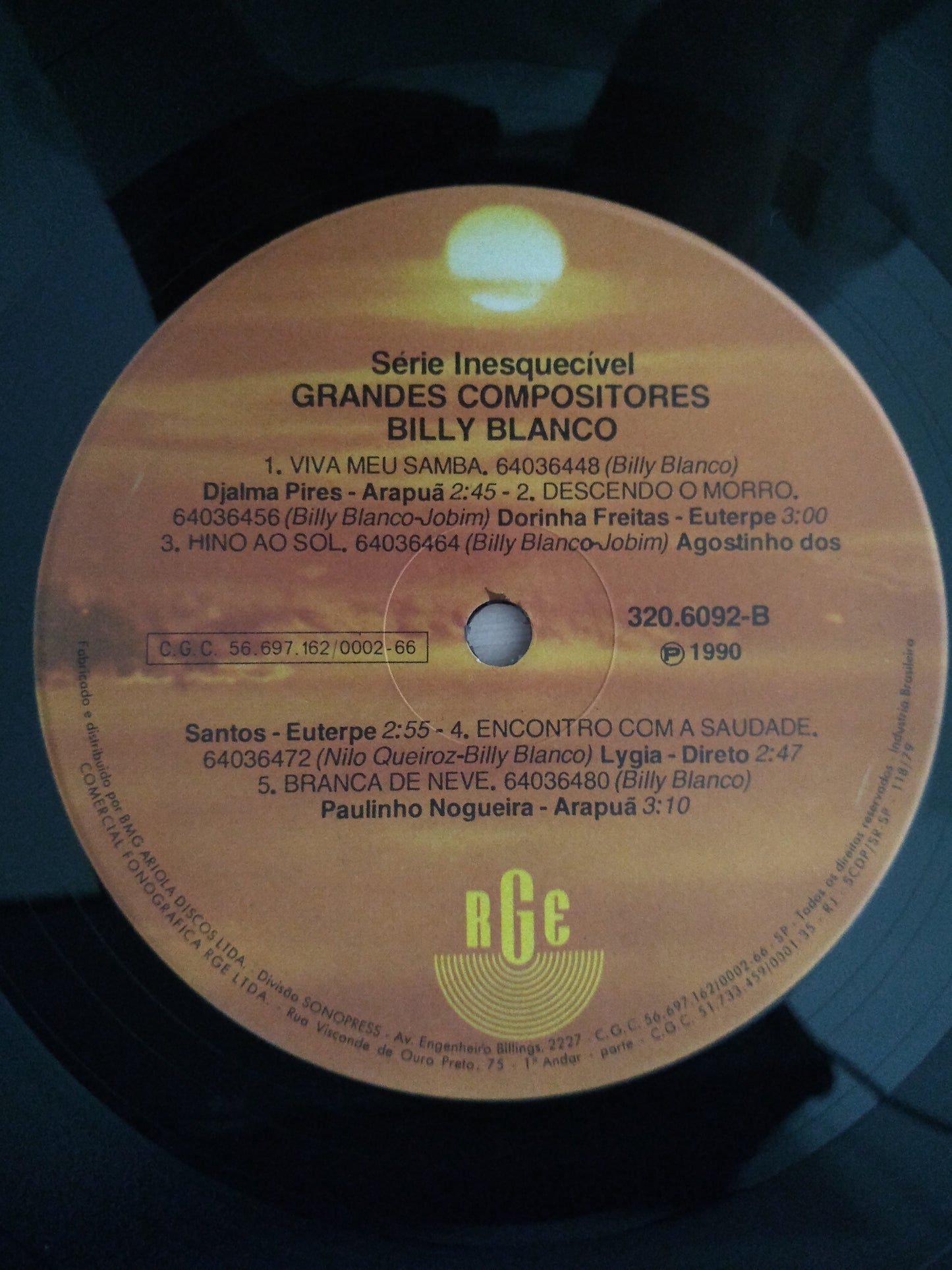 Lp Vinil Billy Franco Série Inesquecível Compositores
