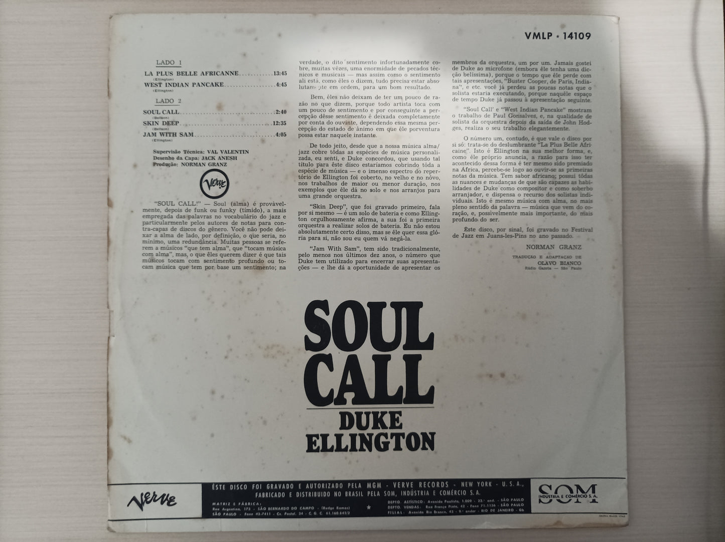 Lp Vinil Duke Ellington Soul Call