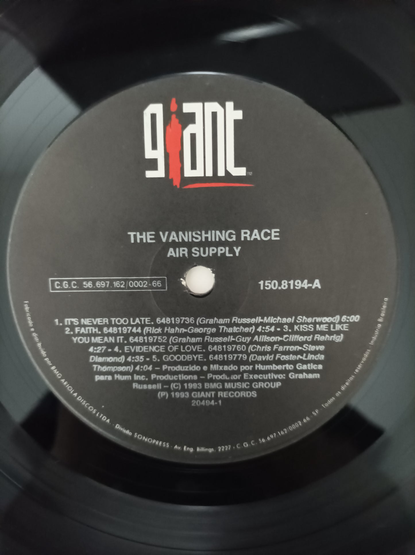 Lp Vinil Air Supply The Vanishing Race