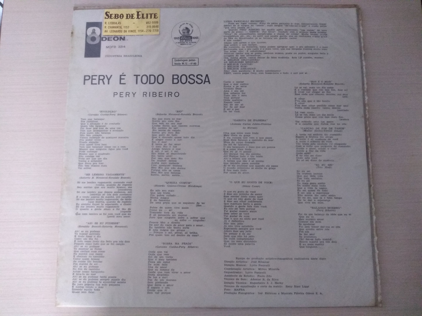 Lp Vinil Pery Ribeiro É Todo Bossa