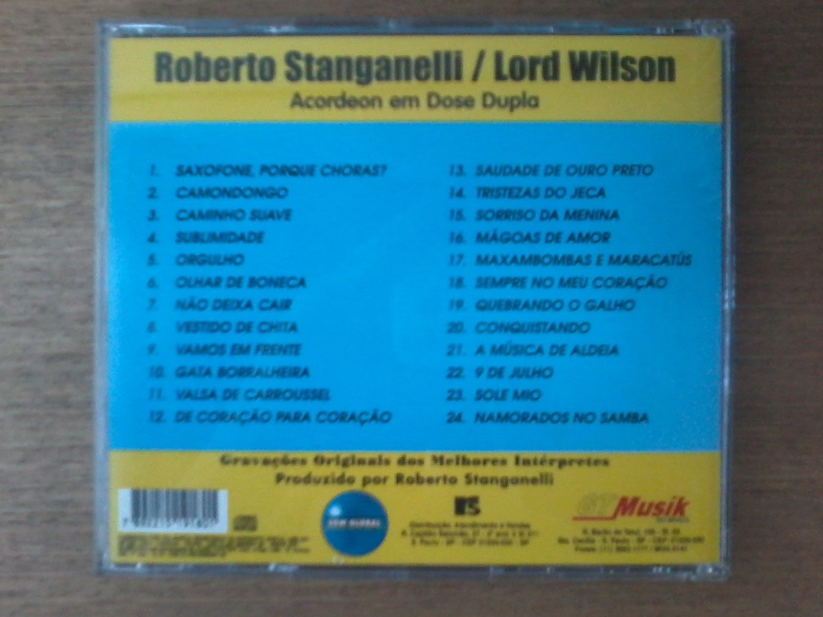 Cd Roberto Stanganelli Lord Wilson Acordeon