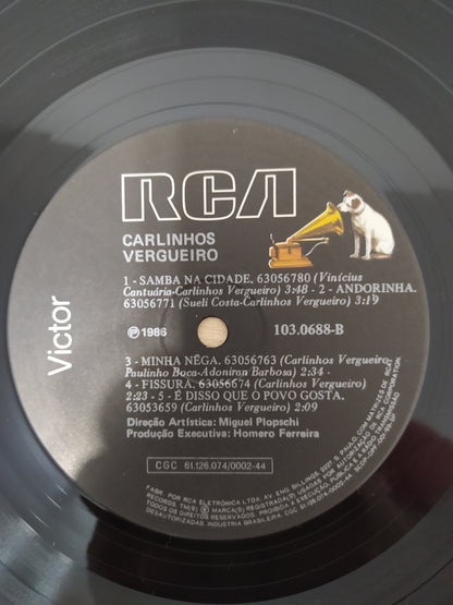 Lp Vinil Carlinhos Vergueiro 1986 Com Encarte
