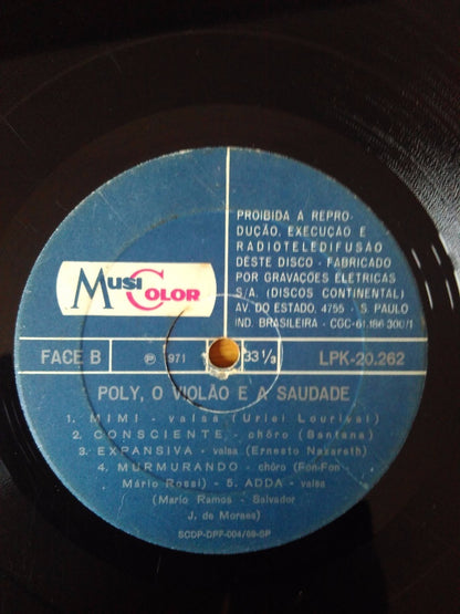 Lp Vinil Poly O Violão E A Saudade