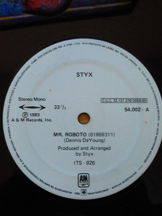 Lp Vinil (somente Lp) Styx Mr Roboto