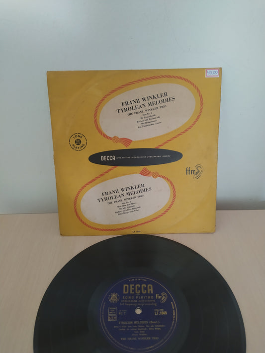 Lp Vinil Franz Winkler Tyrolean Melodies