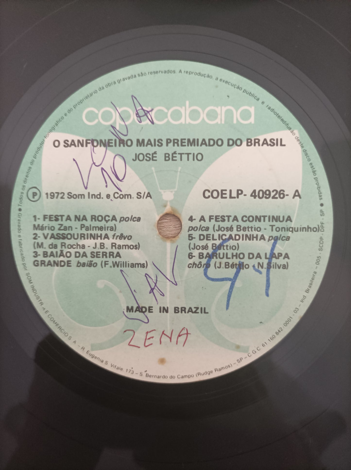 Lp Vinil José Béttio O sanfoneiro mais premiado do Brasil