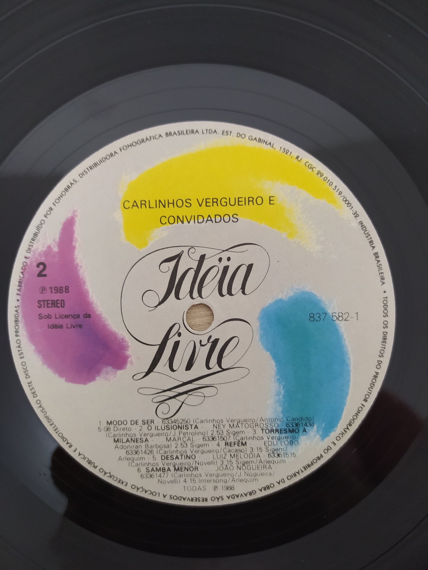 Lp Vinil Carlinhos Vergueiro 15 anos de Carreira Com Encarte