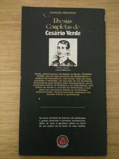 Livro Poesias Completas De Cesário Verde