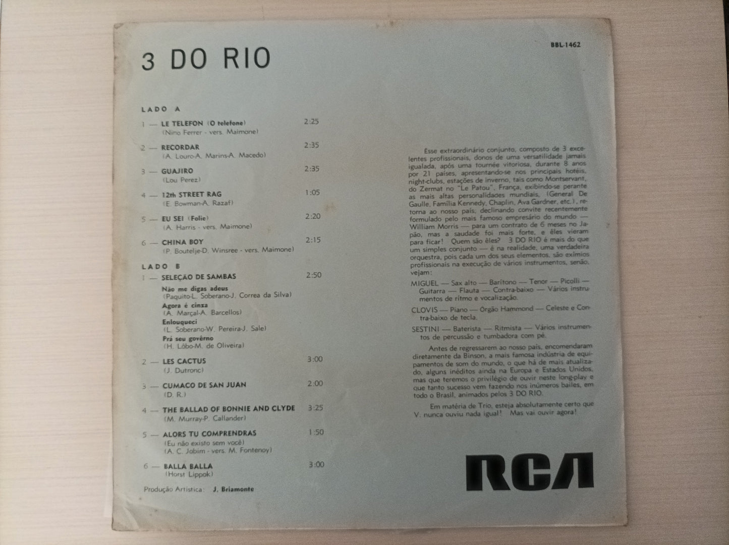 Lp Vinil 3 do Rio 1968