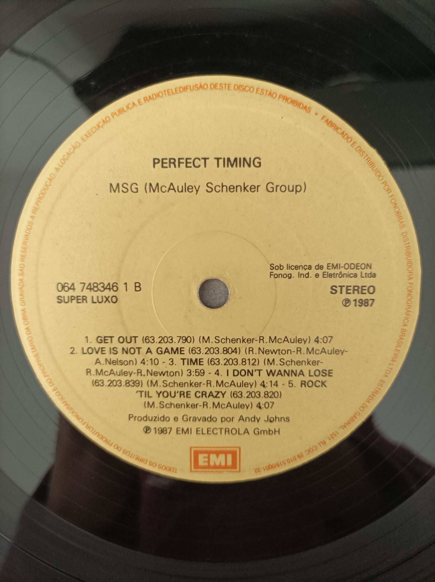 Lp Vinil McAuley Schenker Group Perfect Timing Com encarte