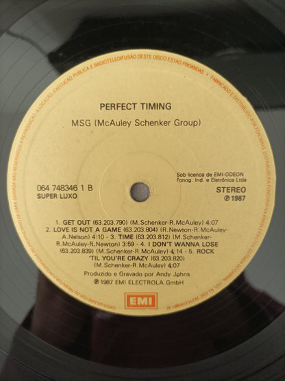 Lp Vinil McAuley Schenker Group Perfect Timing Com encarte
