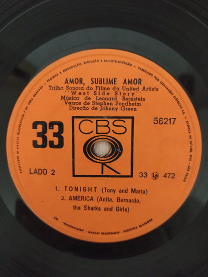 Lp Vinil Compacto West Side Story Amor, Sublime Amor