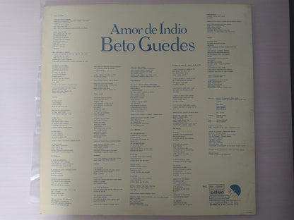Lp Vinil Beto Guedes Amor de Índio Com Encarte