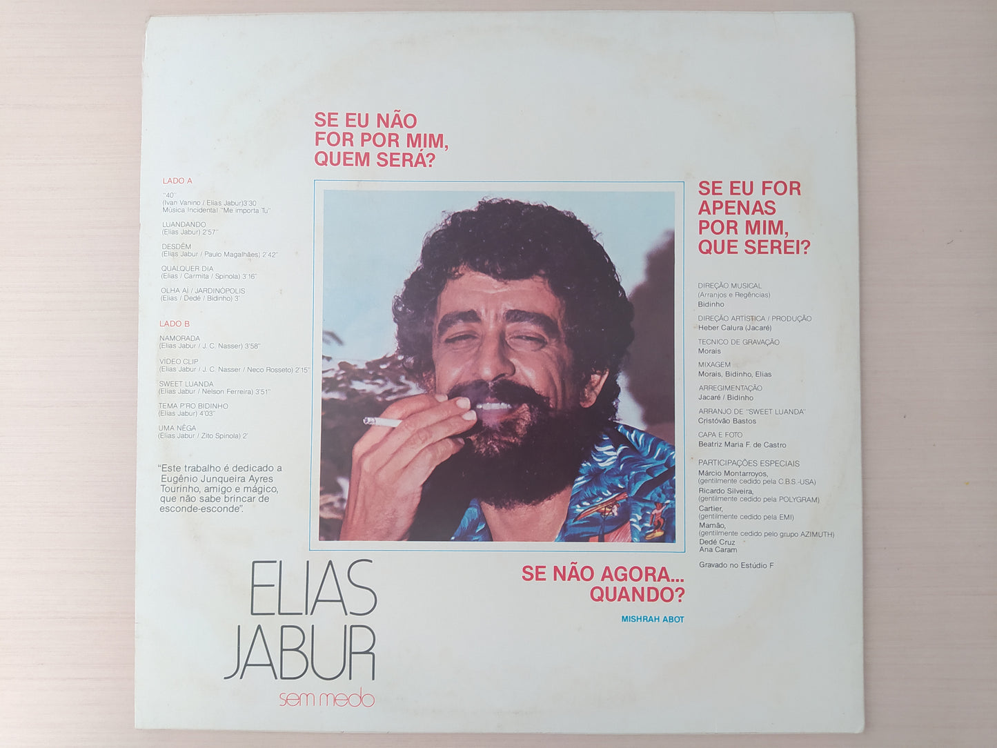 Lp Vinil Elias Jabur Sem Medo