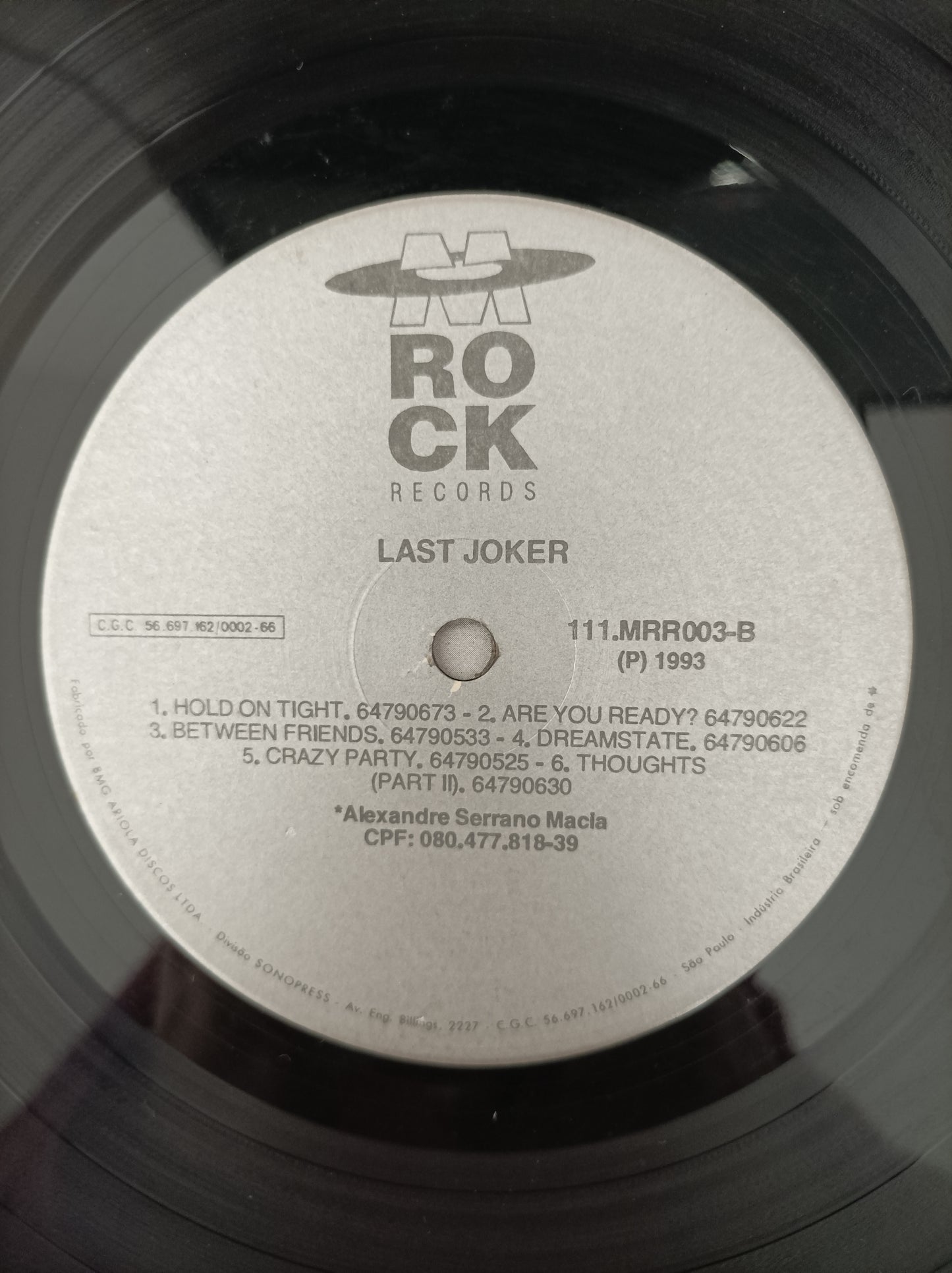 Lp Vinil Last Joker 1993 Com encarte