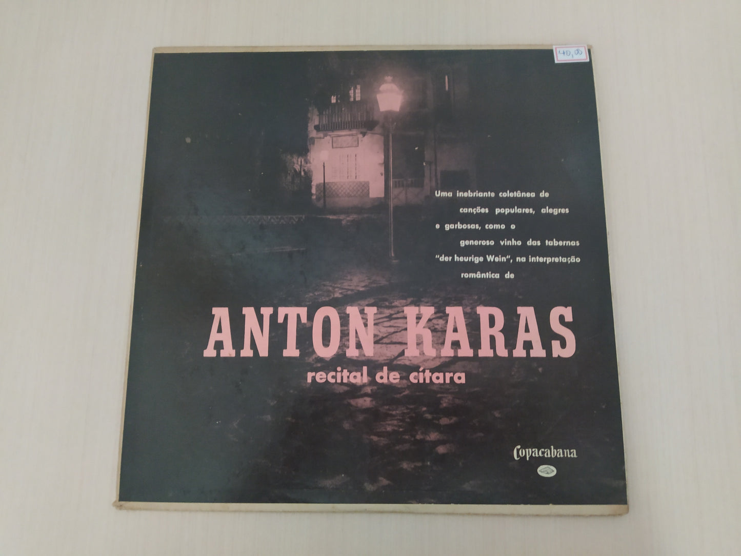 Lp Vinil Anton Karas Recital De Cítara