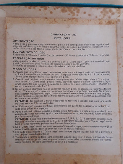 Antigo E Raro Jogo Cabra Cega