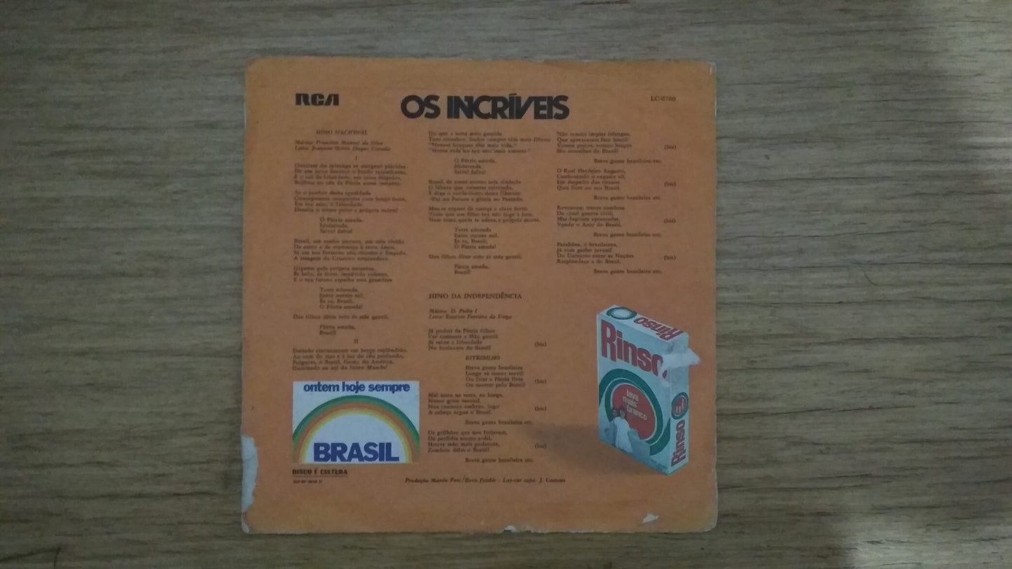 Lp Vinil Compacto Os Incríveis Hino Nacional da Independência