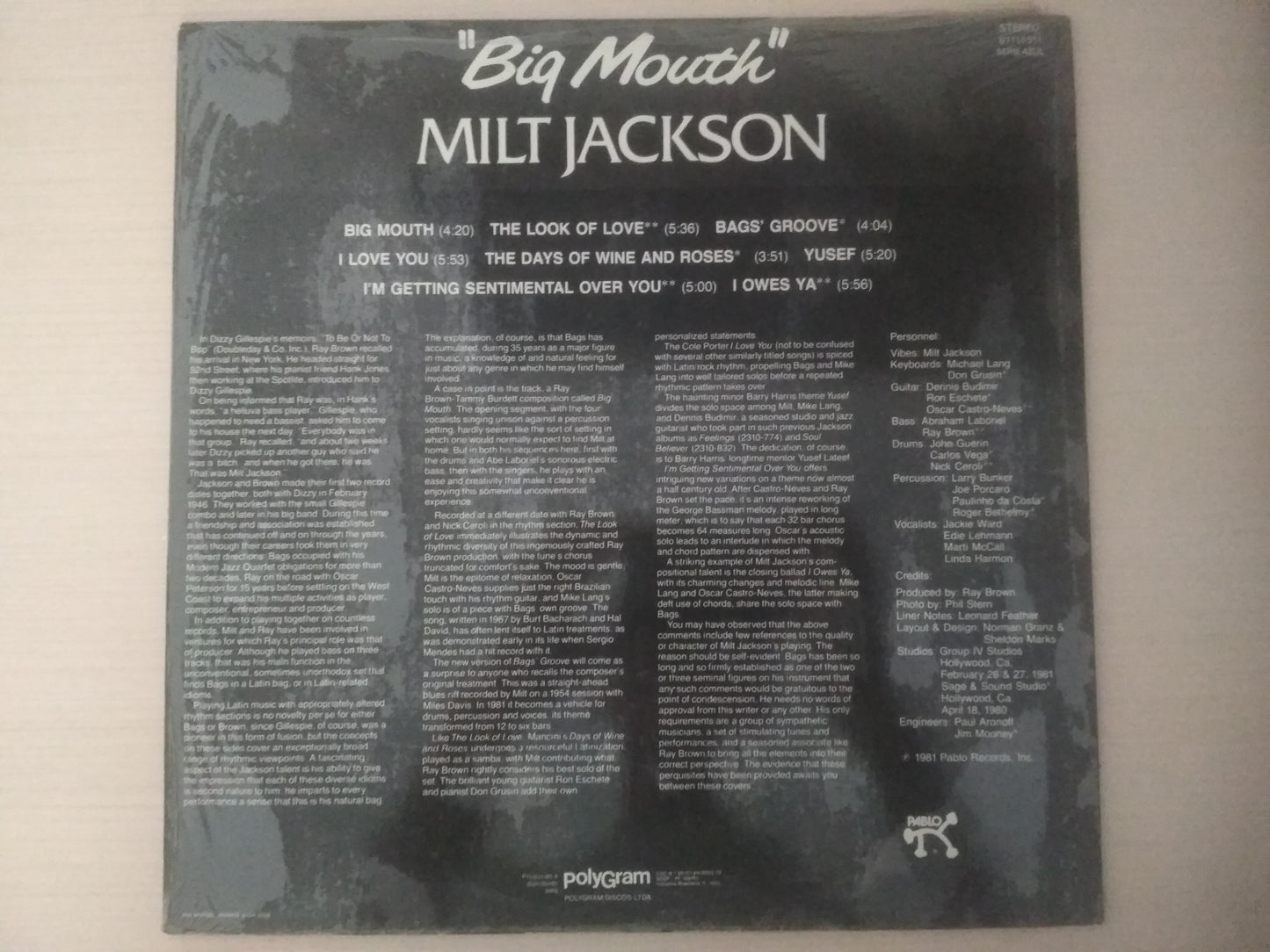 Lp Vinil Milt Jackson Big Mouth