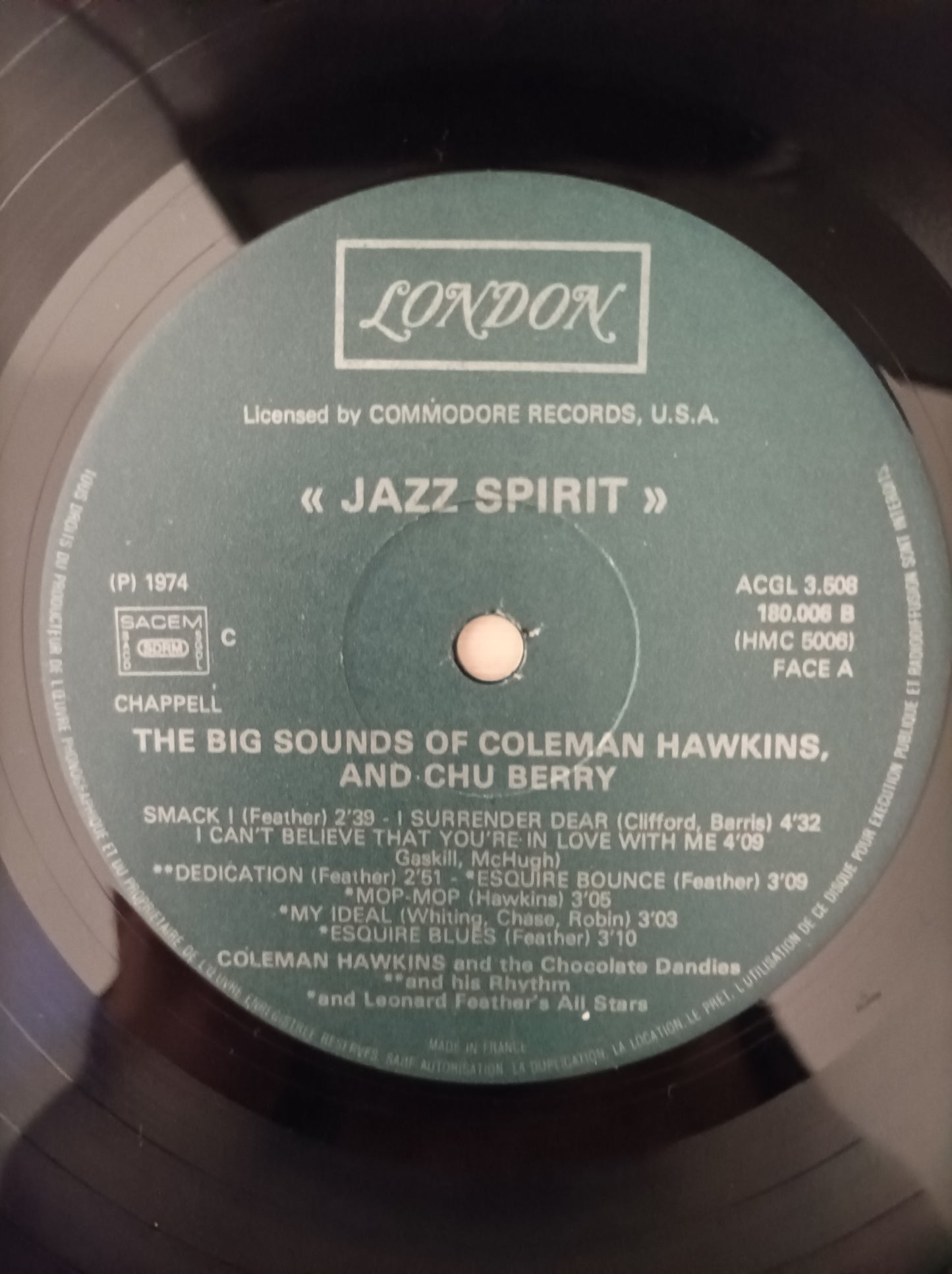 Lp Vinil Coleman Hawkins and Chu Berry The Big Sounds of Importado