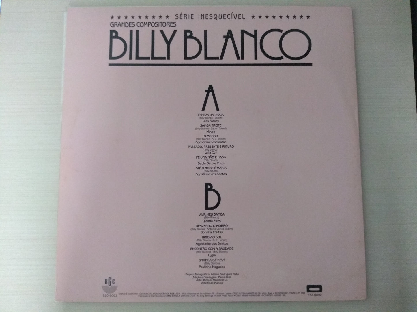 Lp Vinil Billy Franco Série Inesquecível Compositores