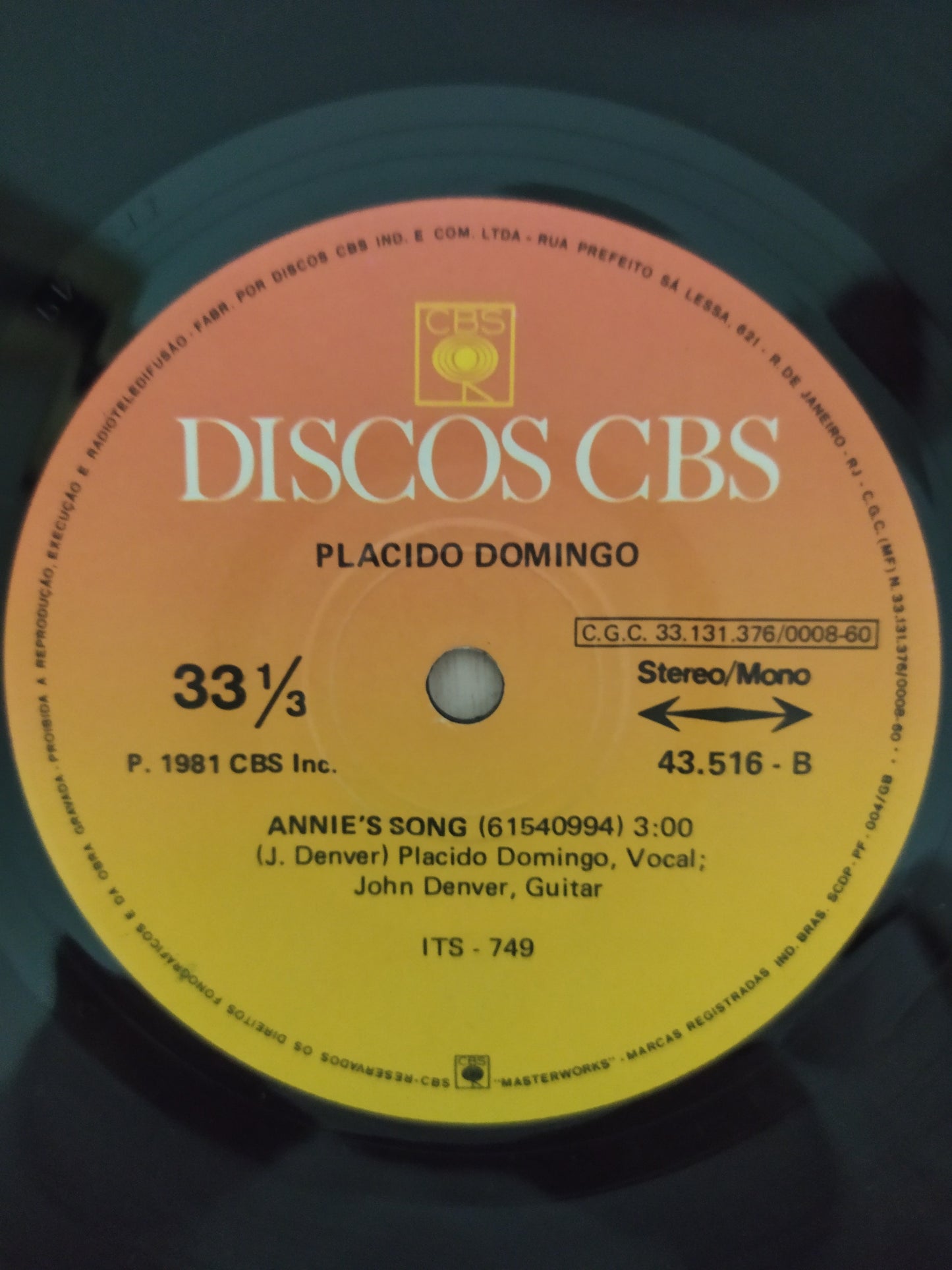 Lp Vinil Compacto Placido Domingo Perhaps Love