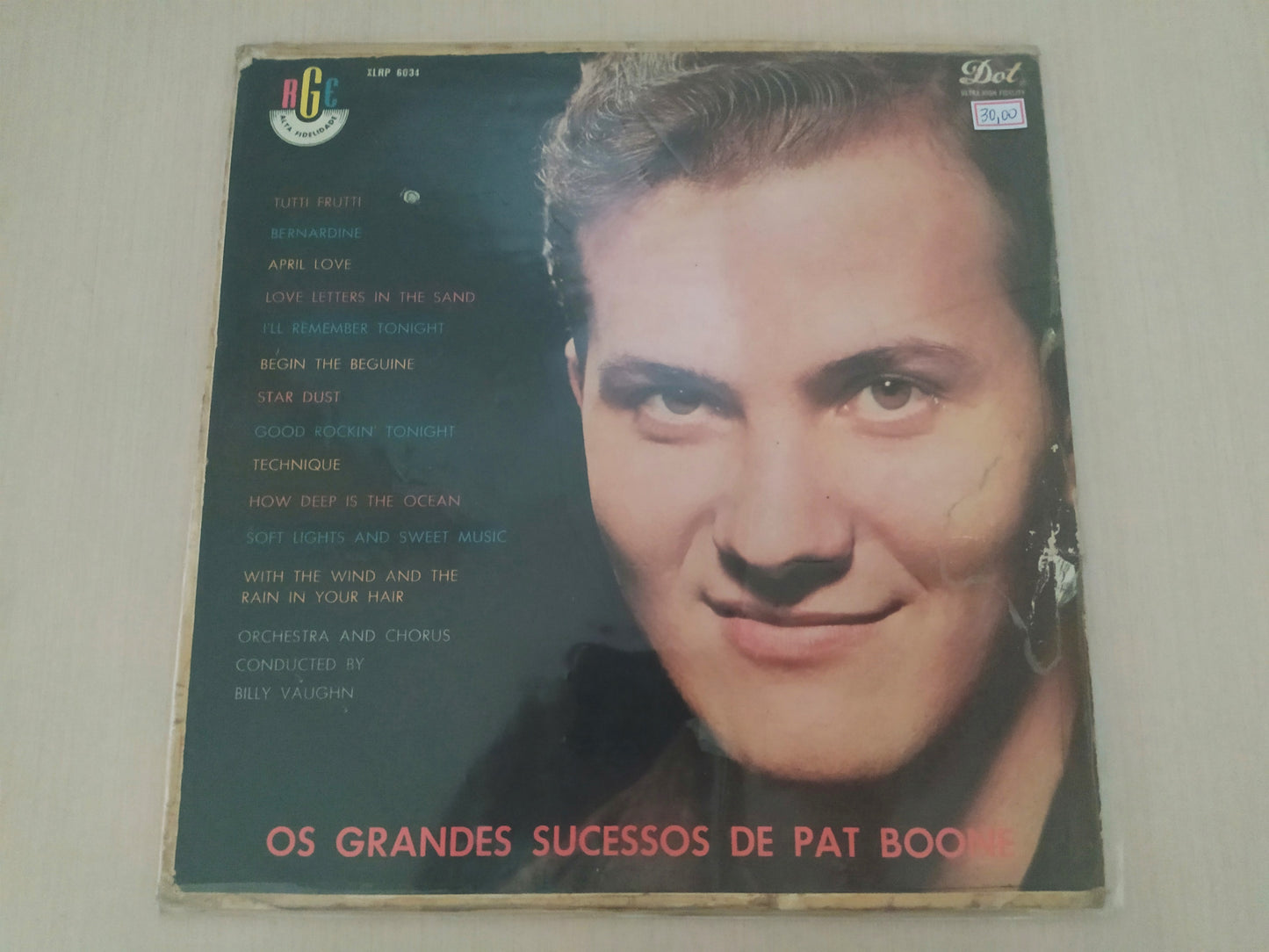 Lp Vinil Pat Boone Os Grandes Sucessos De