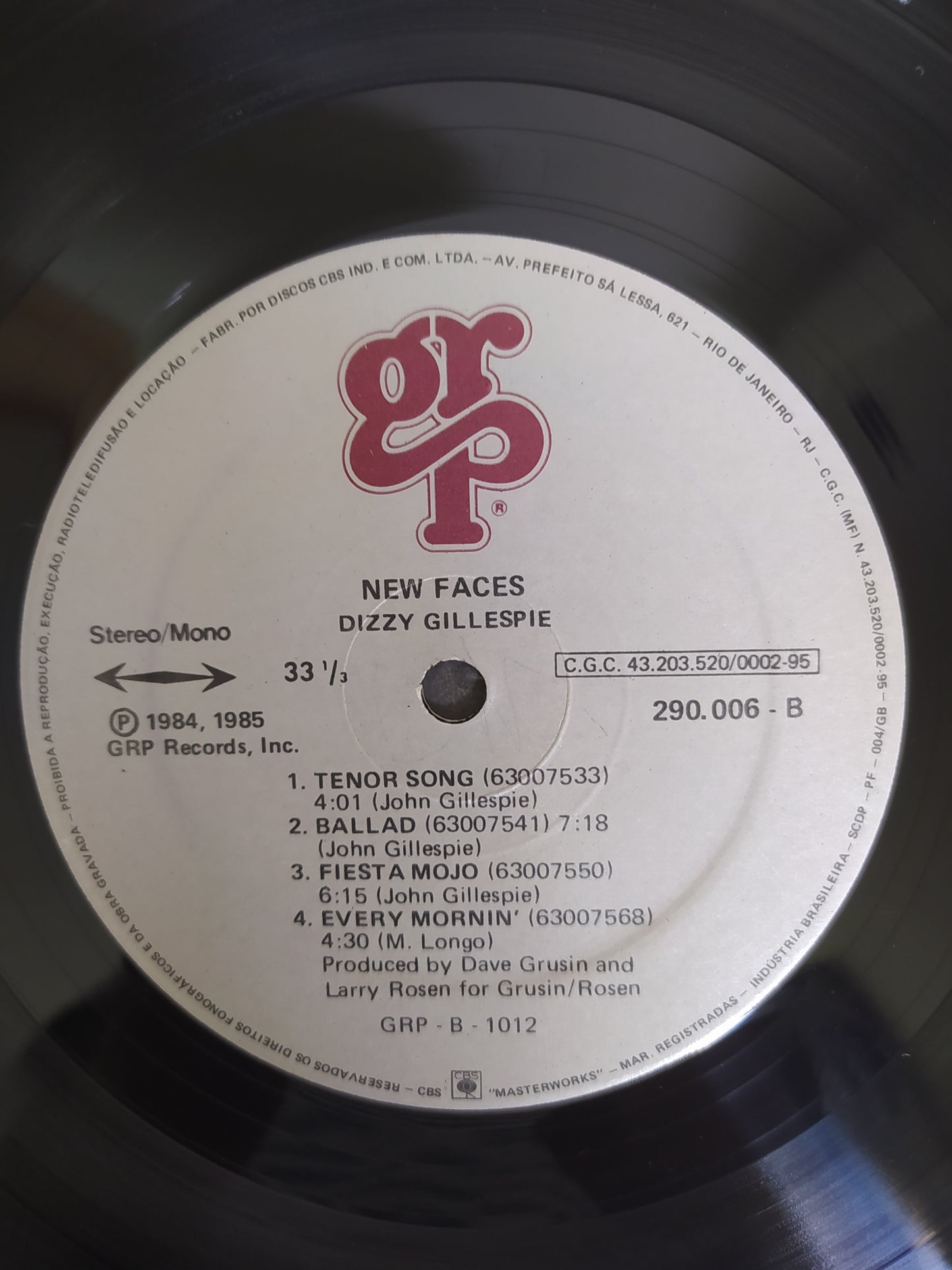 Lp Vinil Dizzy Gillespie New Faces Com Encarte