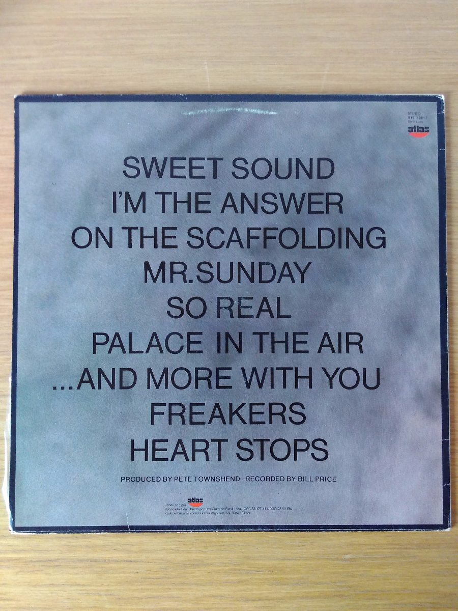 Lp Vinil Simon Townshend Sweet Sound